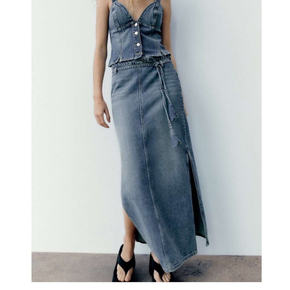 Zara  Denim Skirt TRF 2023